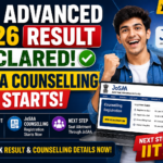 JEE Advanced 2026 Result Declared JoSAA Counselling Starts