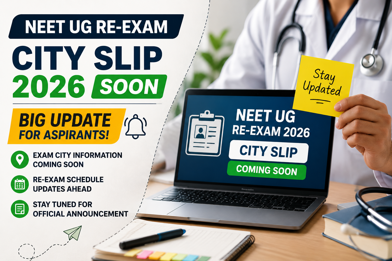 NEET UG Re-Exam City Slip 2026 Soon Big Update for Aspirants