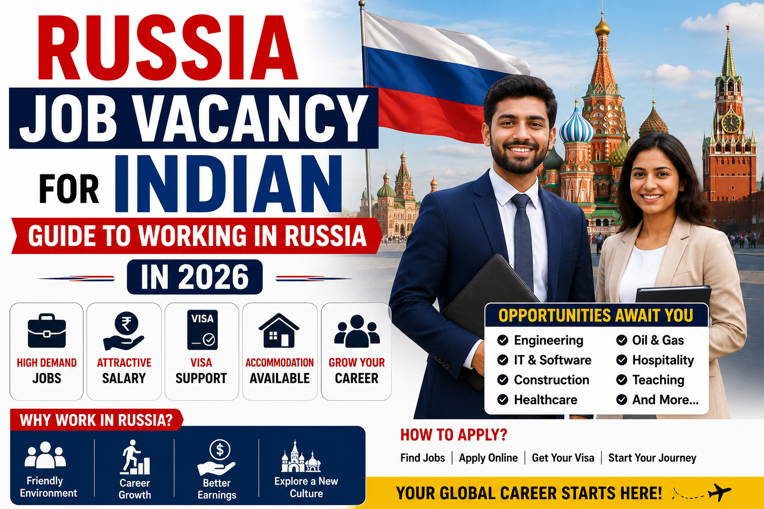 Russia Job Vacancy for Indian: Guide to Working in Russia in 2026
